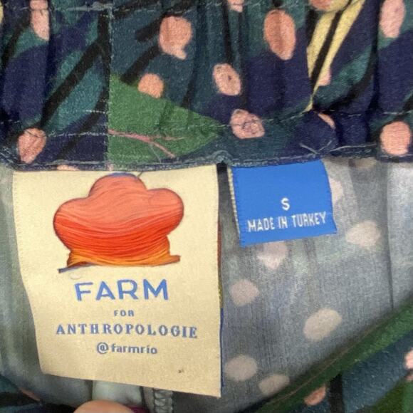 🌴 Farm Rio Womens Small Green Embroidered Drawstring Pants 🌴 - Picture 10 of 11